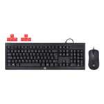 TECLADO CON MOUSE HP KM100 HP PORTUGUÉS NEGRO USB GAMER