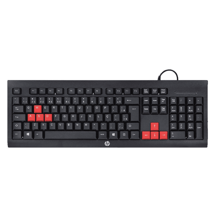TECLADO CON MOUSE HP KM100 HP PORTUGUÉS NEGRO USB GAMER - Imagen 2