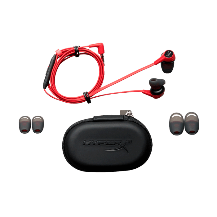 AURICULAR GAMER HYPERX HX-HSCEB-RD CLOUD EARBUDS EARPH 3.5MM 1 JACK ROJO - Imagen 2