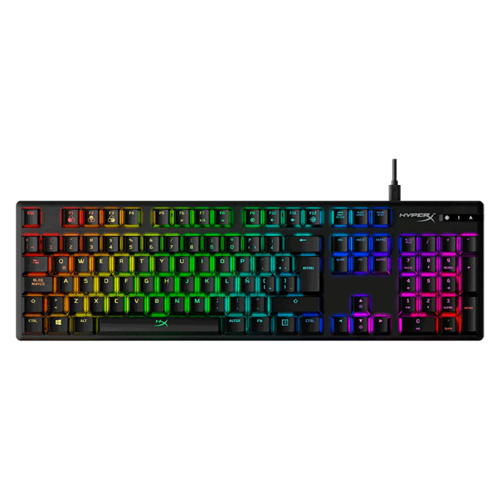 TECLADO GAMER USB HYPERX HX-KB6RDX-LA ALLOY ORIGINS MECANICO RED ESPAÑOL RGB - Imagen 2