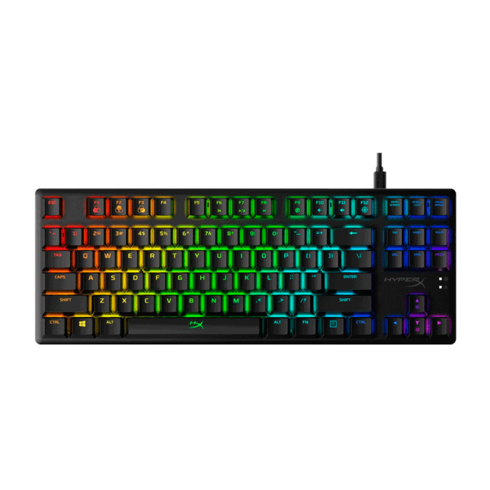 TECLADO GAMER USB HYPERX HX-KB7RDX-US ALLOY ORIGINS CORE MECANICO RED INGLES RGB - Imagen 3