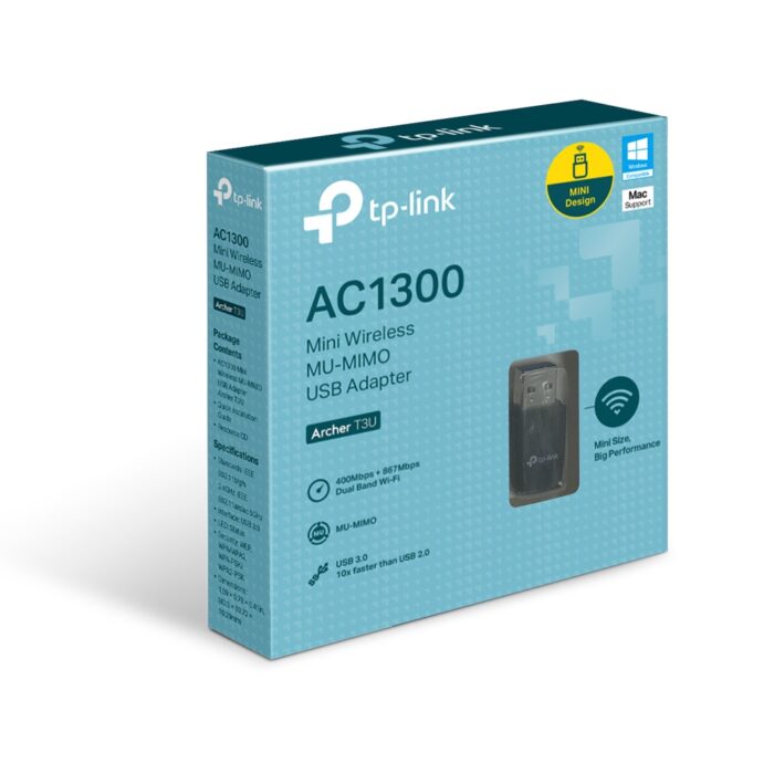 ADAPTADOR TP-LINK W ARCHER  T3U AC 1300 MINI DUAL BAND - Imagen 2