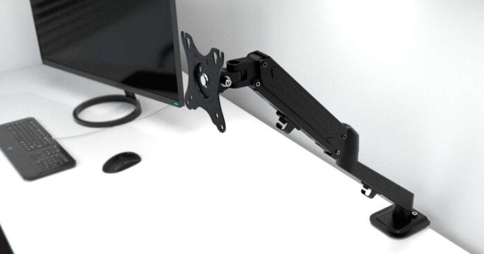 SOPORTE P/1 MONITOR KLIP KMM-400 17" A 27" 6.5KG ART/INCL 135°/GIRA 360° - Imagen 2