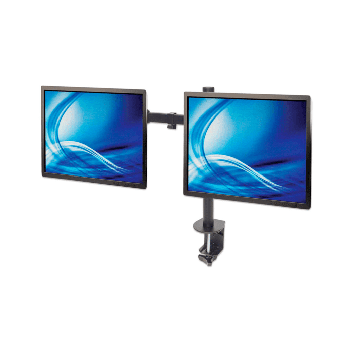 SOPORTE P/2MON MANHATTAN 461528 13" A 32" 8KG INCL 45°/GIRO 180° NEGRO - Imagen 2