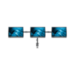 SOPORTE P/3MON MANHATTAN 461658 13" A 27" 7KG INCL 45°/GIRO 180° NEGRO - Imagen 2