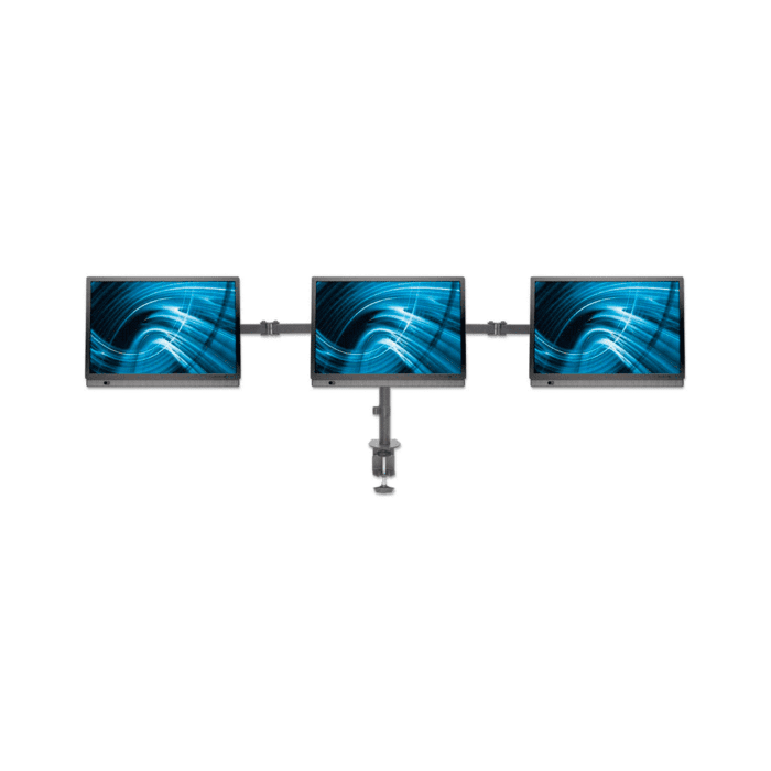 SOPORTE P/3MON MANHATTAN 461658 13" A 27" 7KG INCL 45°/GIRO 180° NEGRO - Imagen 2