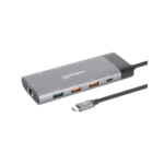 HUB USB-C 3.2 MANHATTAN 10 EN 1 8K/10GBPS/RJ45 GRIS